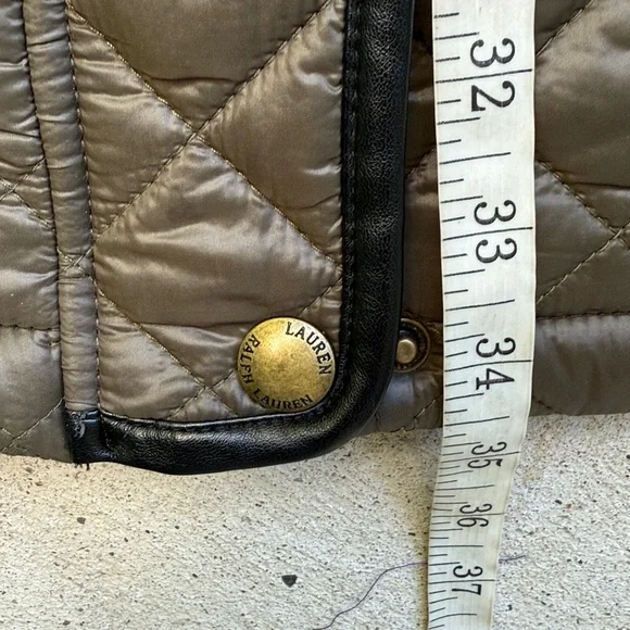 Lauren Ralph Lauren Olive/Black Diamond Quilted Coat with Hood Size Small - Picture 12 of 14